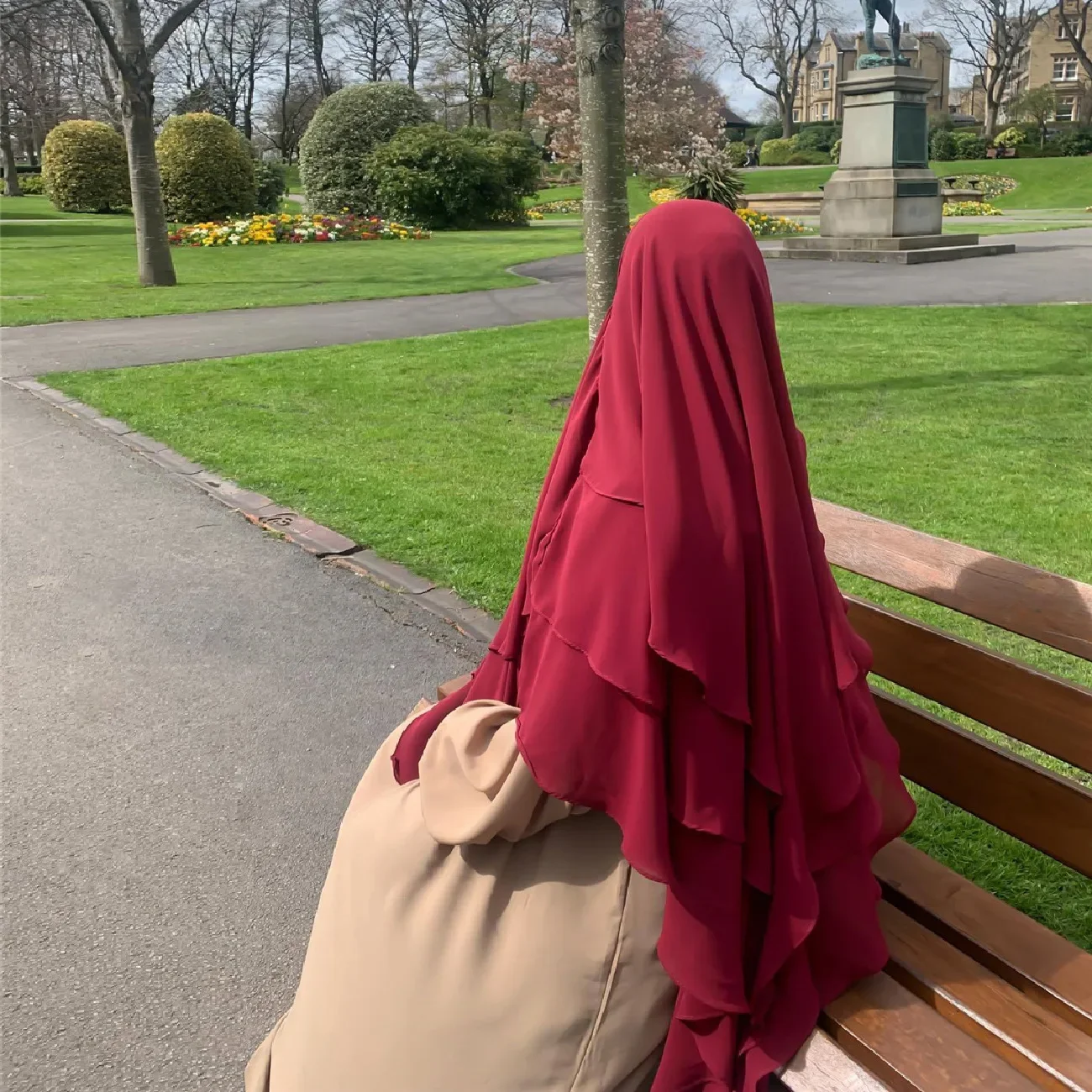 Pañuelo para la cabeza con chal árabe TURkiye, Hijab liso de tres capas de gasa, oración Khimar, Color sólido, 136x120cm