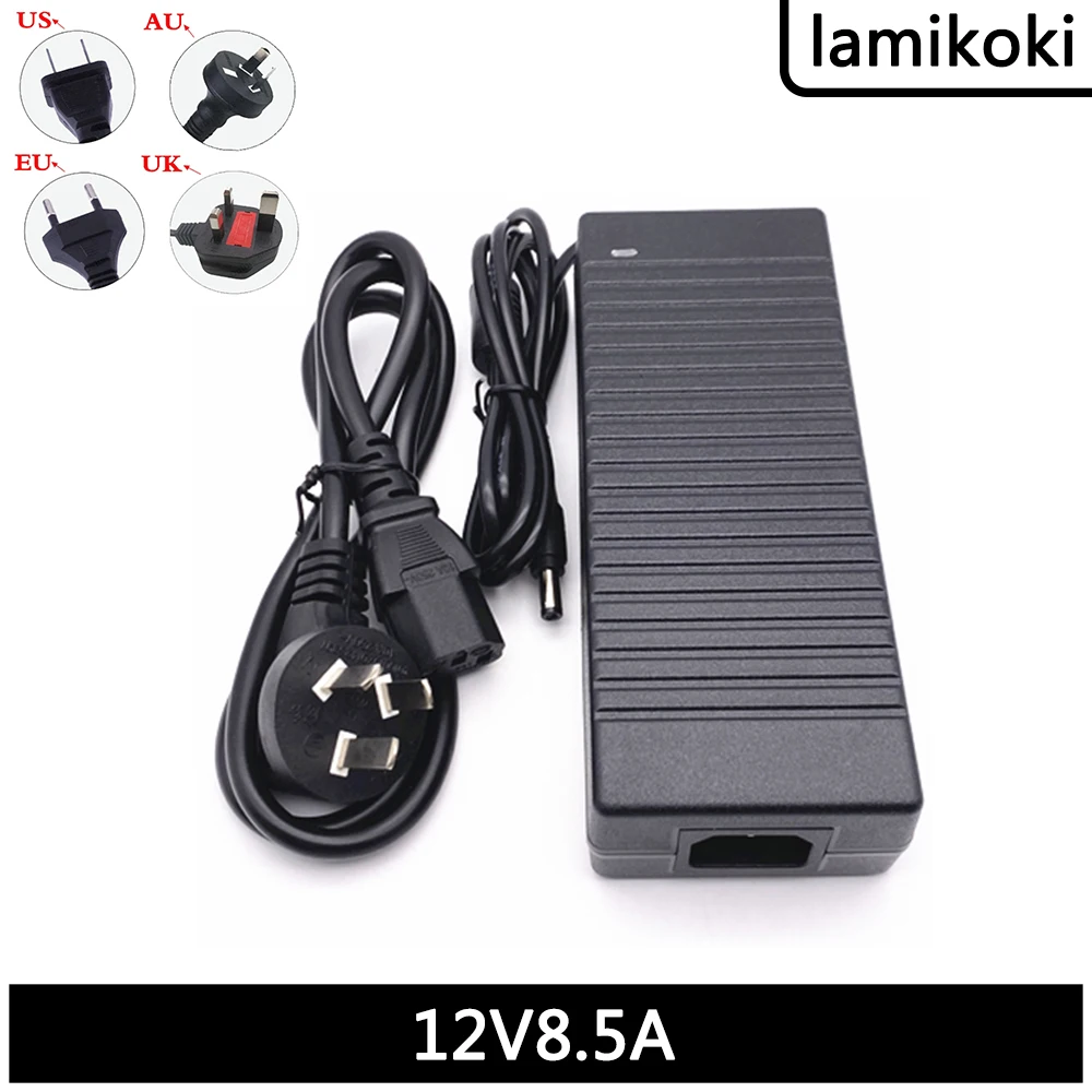 Switching Power Adapter DC 12V 8.5A Monitoring LCD Display Frequency DC Voltage Regulator With Power Cord