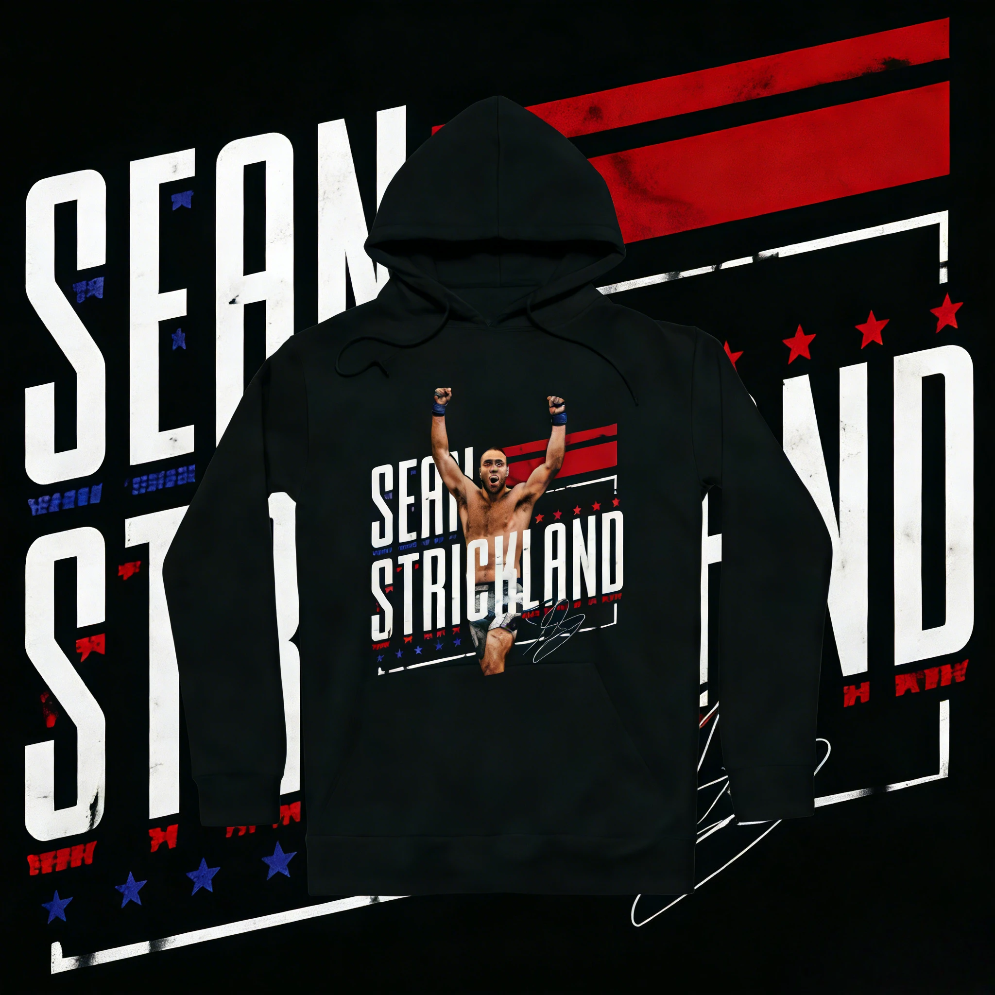 UFC Sean Strickland 2026 Autumn/Winter Collection 100% Cotton Comfort Hooded Sweatshirt Suitable for Both Men and Women