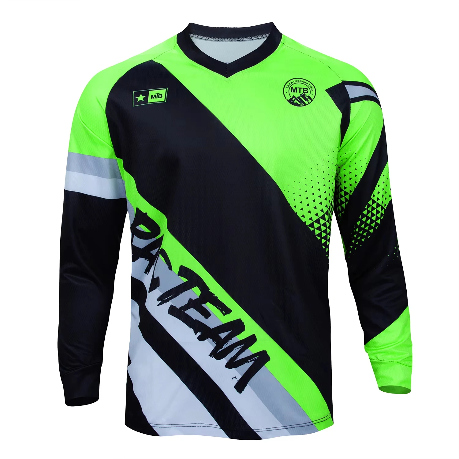 MTB Motocross Gestreiftes Grafik-Langarmtrikot, Familien-Partnerlook, Offroad-Renn-Outdoor-Freizeitkleidung, Stylisches Bedrucktes Oberteil – Detail 7