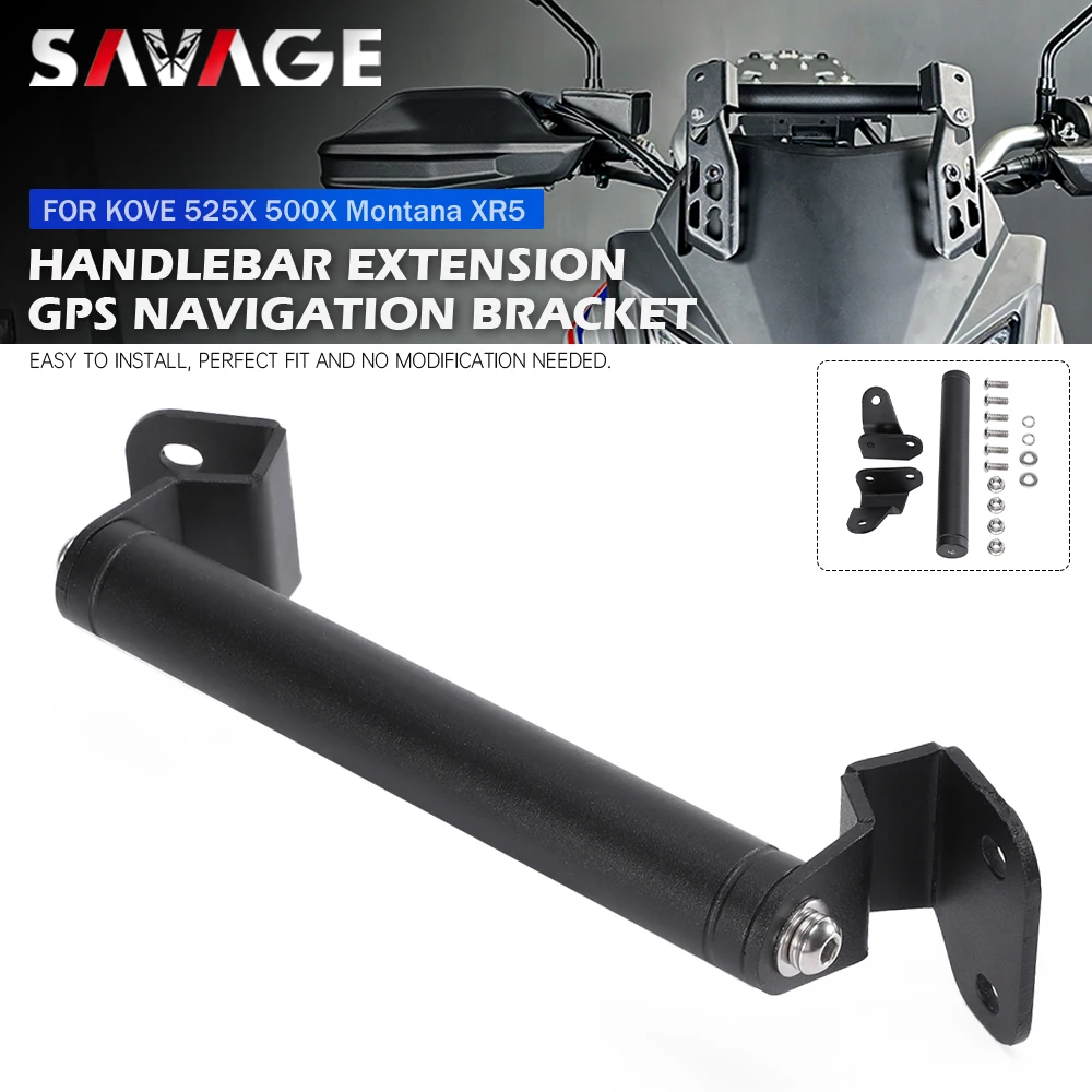 

Handlebar Extension GPS Navigation Bracket For KOVE 525X 500X KY500X Fit Macbor Montana XR5 Motorcycle Bar Support Phone Holder