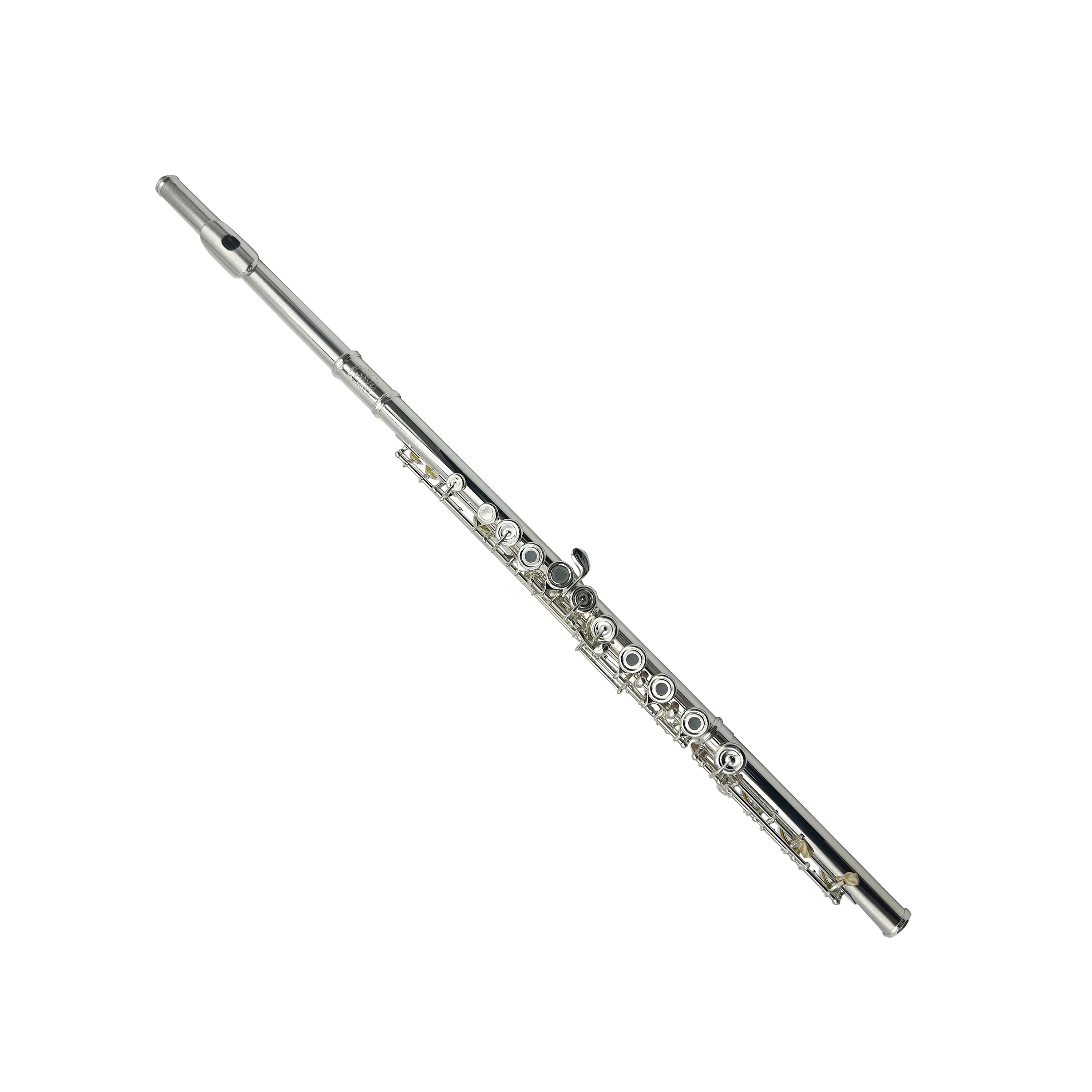 

OEM Professional Flute Soprano 17 Holes C Solid Silver Body E Mechanism Open Hole French Style Caps Finish JYFL201SP-17