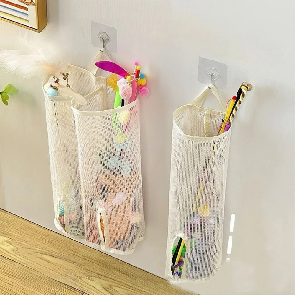 Cat Stick Wall-Mounted Mesh Storage Gag-Suitable For Pet Toys, Cat Toy Storage, Puppy Toys Storage Bag Without Taking Up Space