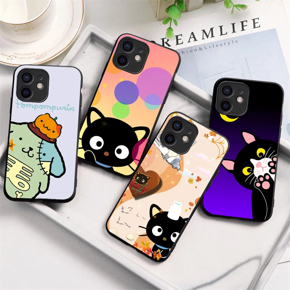 Funda de silicona SK-51 para Huawei, pomppurin chococat, Y7, Y7A, Y8P, Y8S, Y9, Y9A, Mate 20, P20, P30, P40 Lite Pro