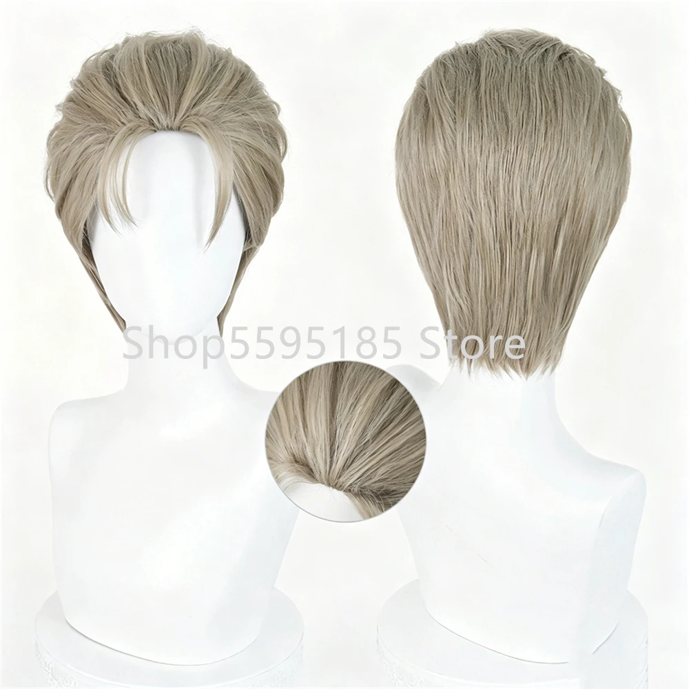 Rosso Falcone Cosplay Wig Bangbang Red Gloves Short Linen Heat Resistant Hair Peruca Halloween Party Xmas Wigs