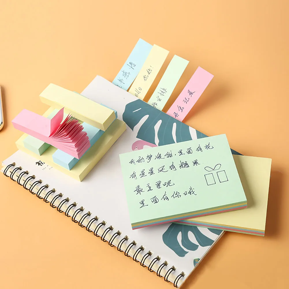 3''x3'' Sticky Notes Pads Colored Sticky Notes Sticky Self-Stick Notes Bright Color Sticky For Students Kids 15 Pcs