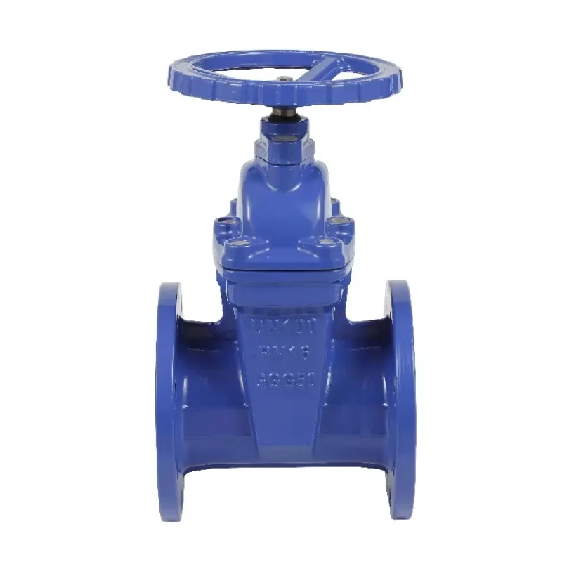 DIN F4 2 "4" صمام مياه يدوي مع مقعد مرن ختم ناعم NRS OS&Y صمام بوابة إسفين شفة #4