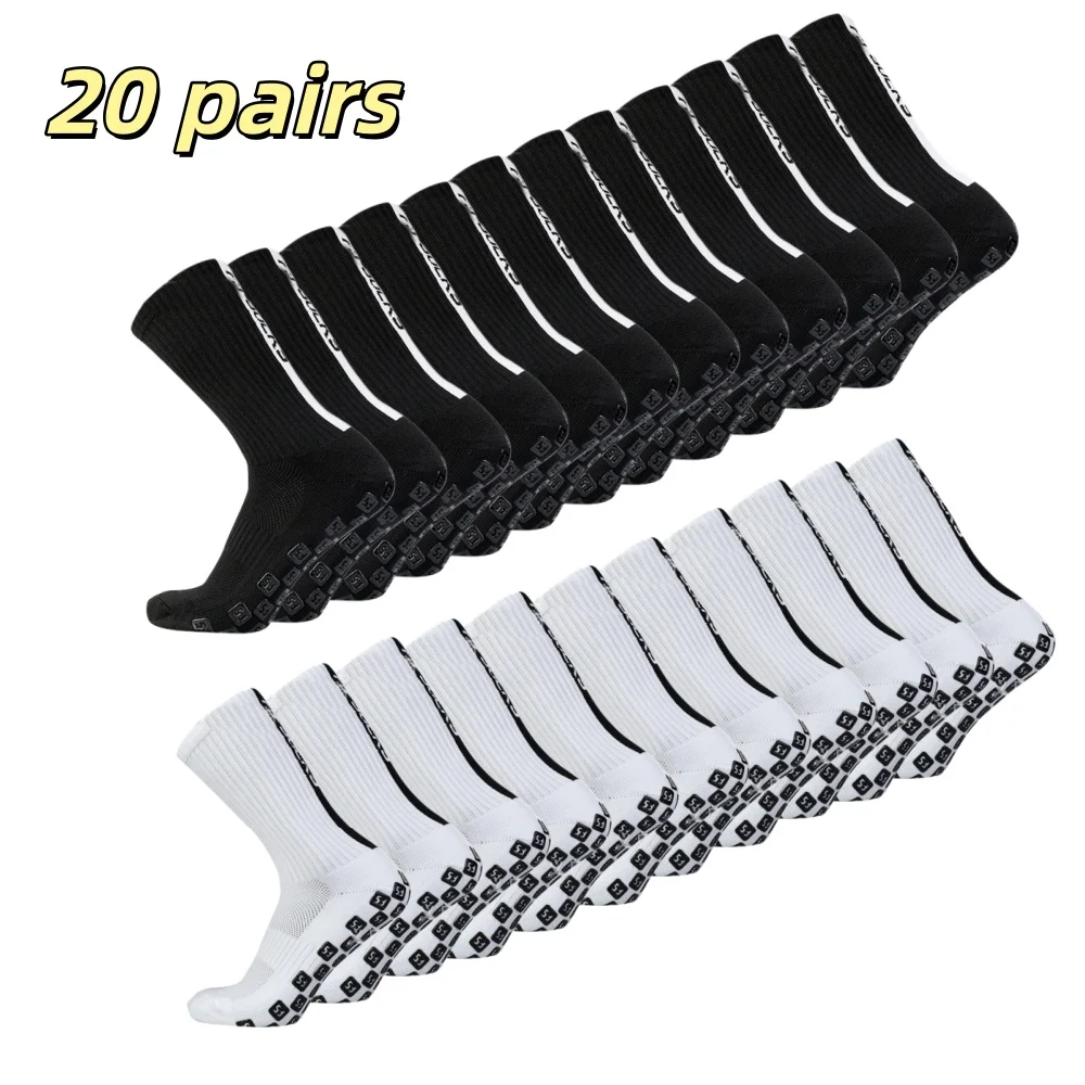 20Pairs/Lot Football Socks Cover, Compression Leg Warmers, Sweat Absorption Calf Socks