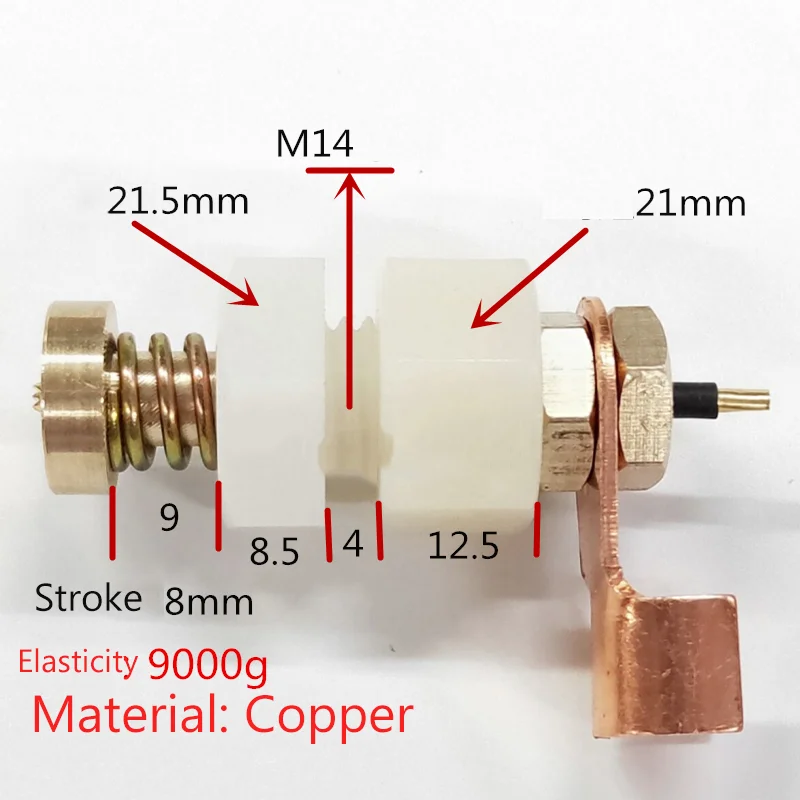 6pcs 18650 Battery Test Pin 4 Wire 100A High Current Voltage Thimble Positive Negative Probe 50A Charging Copper Battery