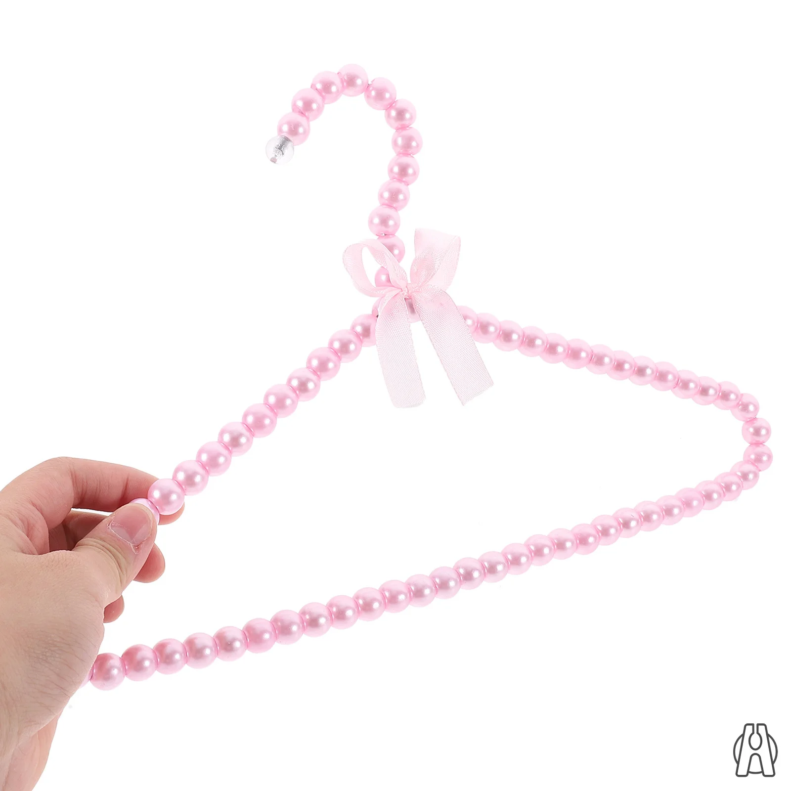 

2pcs Mini For Clothes Pearl Small Closet Organizer Non-Slip Clothing Storage Youth Hangers Pink Pant Hangers