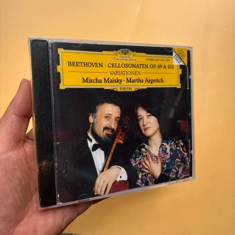 

Beethoven Cello Sonatas Op.69 & 102 Variations CD. Mischa Maisky Plays The Cello and Martha Argerich Plays The Piano.