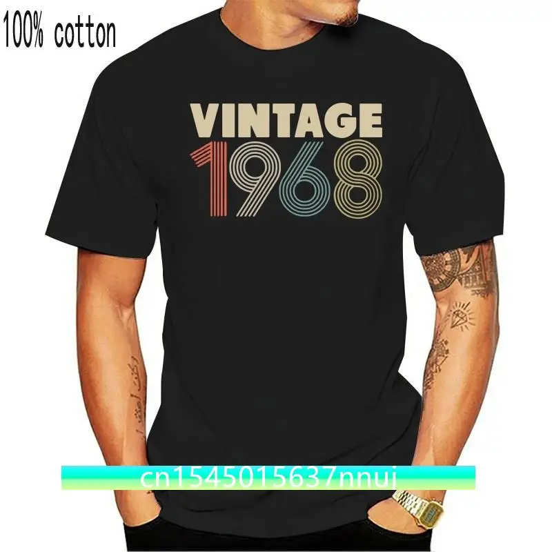 Fashion Cool Men T Shirt Women Funny Tshirt Jahrgang 1968 Customized Printed T-Shirt