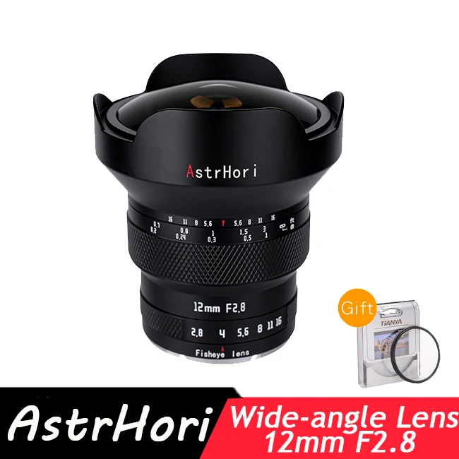 AstrHori 12mm F2.8 Fisheye Lens Full frame Wide-angle for Canon RF Nikon Z Fuji GFX Sigma/Panasonic/Leica L Mount Camera Lenses