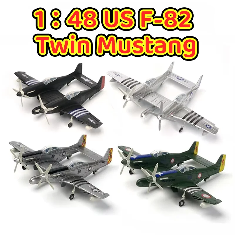 1/48 US F-82 Twin Mustang Fighter WWII USA P-82 Flugzeugmodell Kunststoff Montieren Militärflugzeug Spielzeug