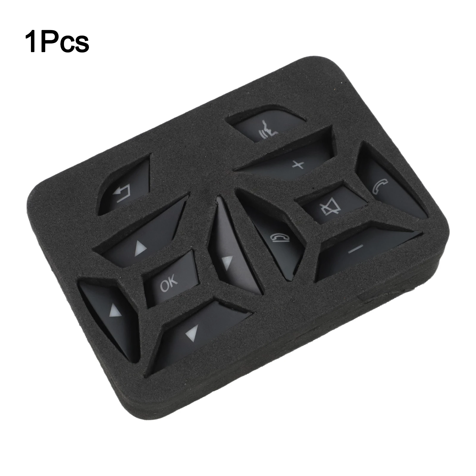 Aesthetic Upgrade with Black Steering Wheel Button Covers Set of 12 for Various For Mercedes Models from 2010 to 2015