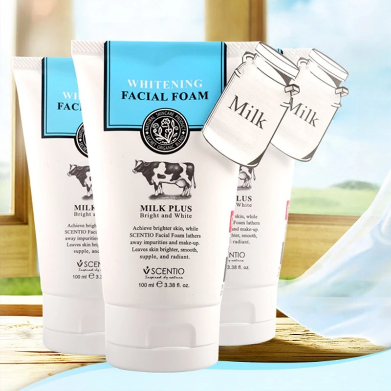 

100ml Milk Plus Whitening Q10 Milky Moisturizing Facial Cleanser Oil Control Cleanser