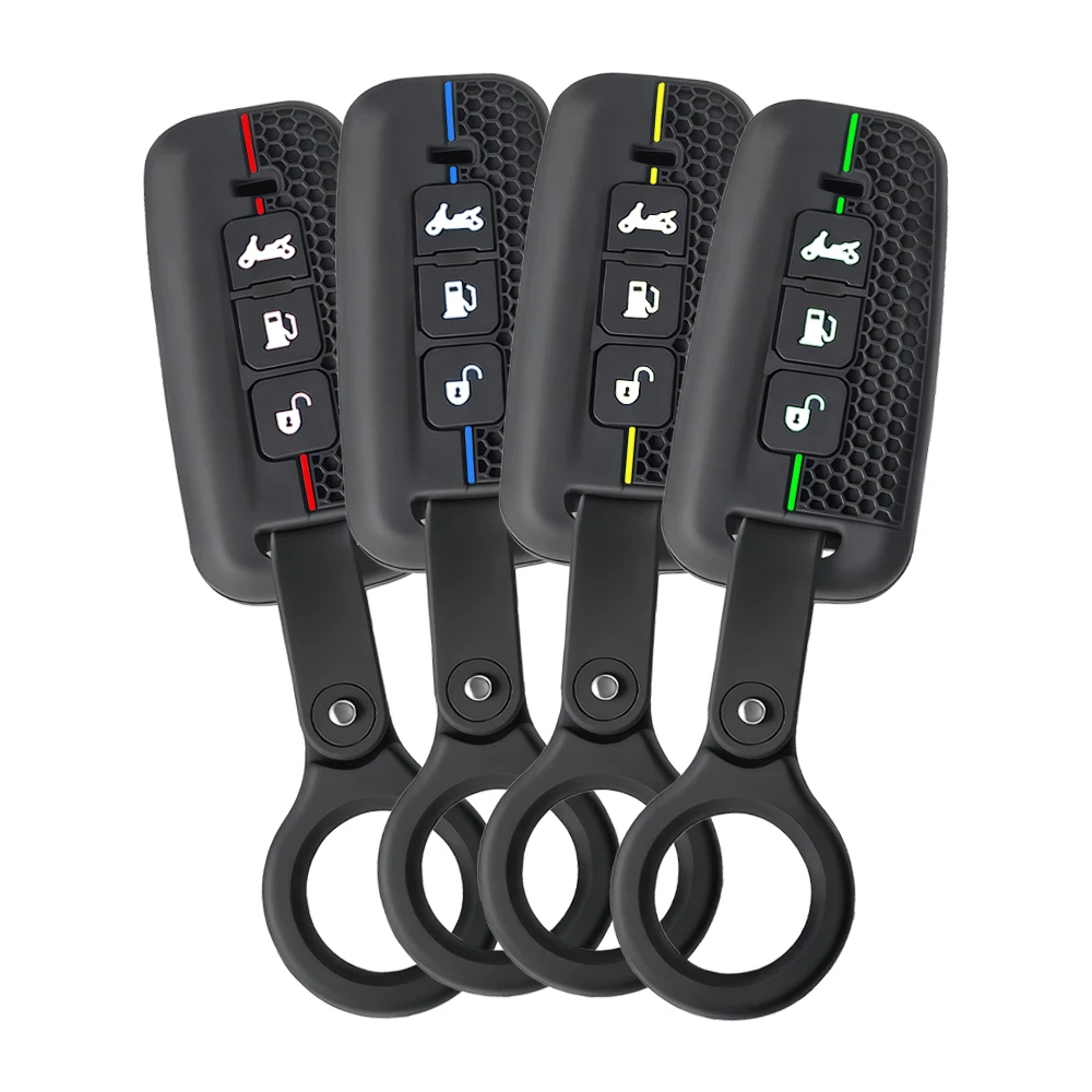 

New Style 3 Button Silicone Motorcycle Key Case for Piaggio Beverly 400 Beverly400 Remote Cover Shell Keychain Fob Accessories