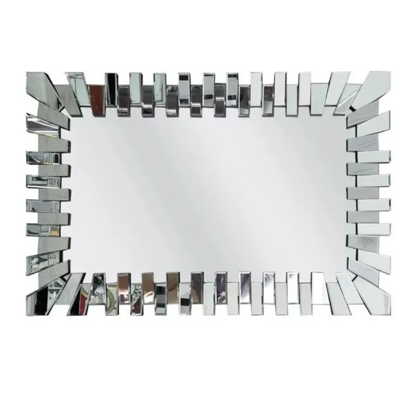 

Modern simplicity, silver three-dimensional mirror, decorative hanging mirror