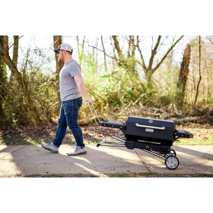 Electric Portable Charcoal Grill and Smoker with SteadyTemp Analog Temperature Control