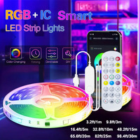 Tuya Smart WIFI RGBIC LED Strip Light Tape Addressable WS2811 IC Flexible RGB Neon LED Light USB APP Control for Alexa Google