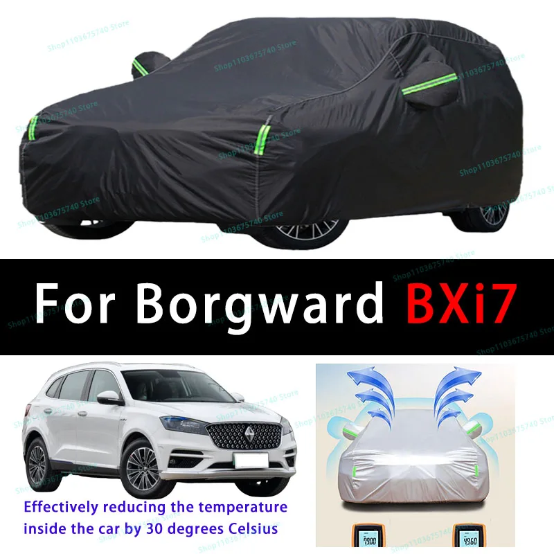 

For Borgward BXi7 Summer Full Car Covers Outdoor Sun uv Protection Dust Cooling Protective Auto Protective Cover