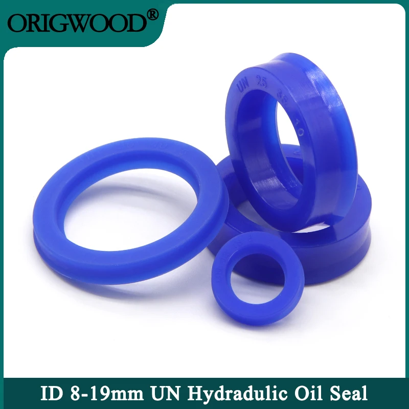 

5pcs UN Radial Shaft Hydraulic Seal ID 8-19mm (IDxODxTHK) Polyurethane Piston Shaft Piston Rod PU Single Lip U Cup Oil Seals