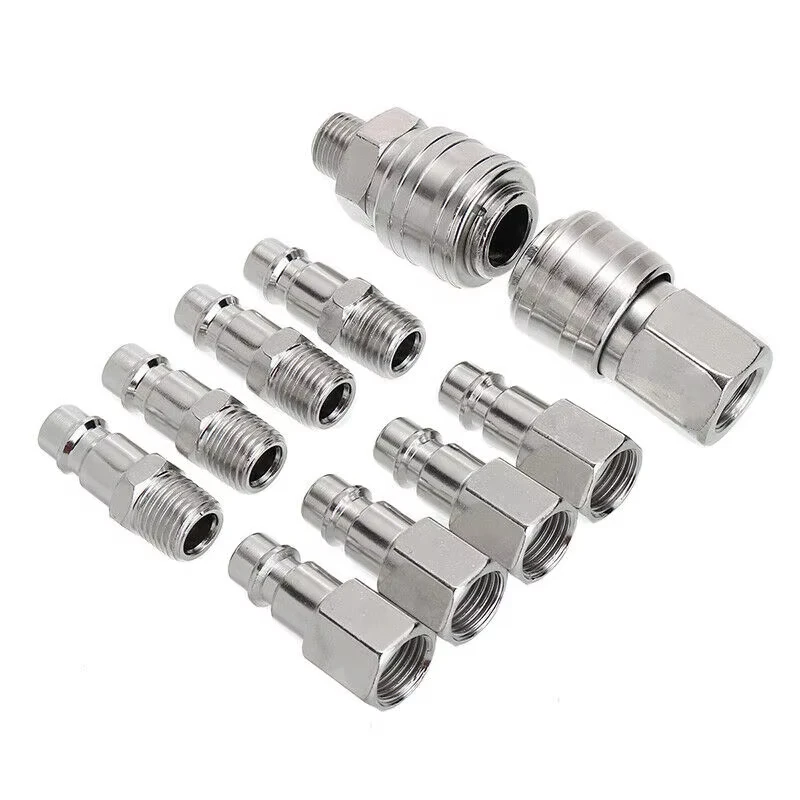10pcs Euro Air Compressor Fitting Kit - 1/4