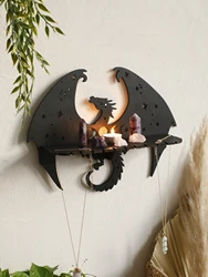 Dragon Shape Floating Wall Shelf,Wooden Decorative Rack,Country Rustic Wall Shelves,Witchy Aesthetic Room Decoration,Home Deocr