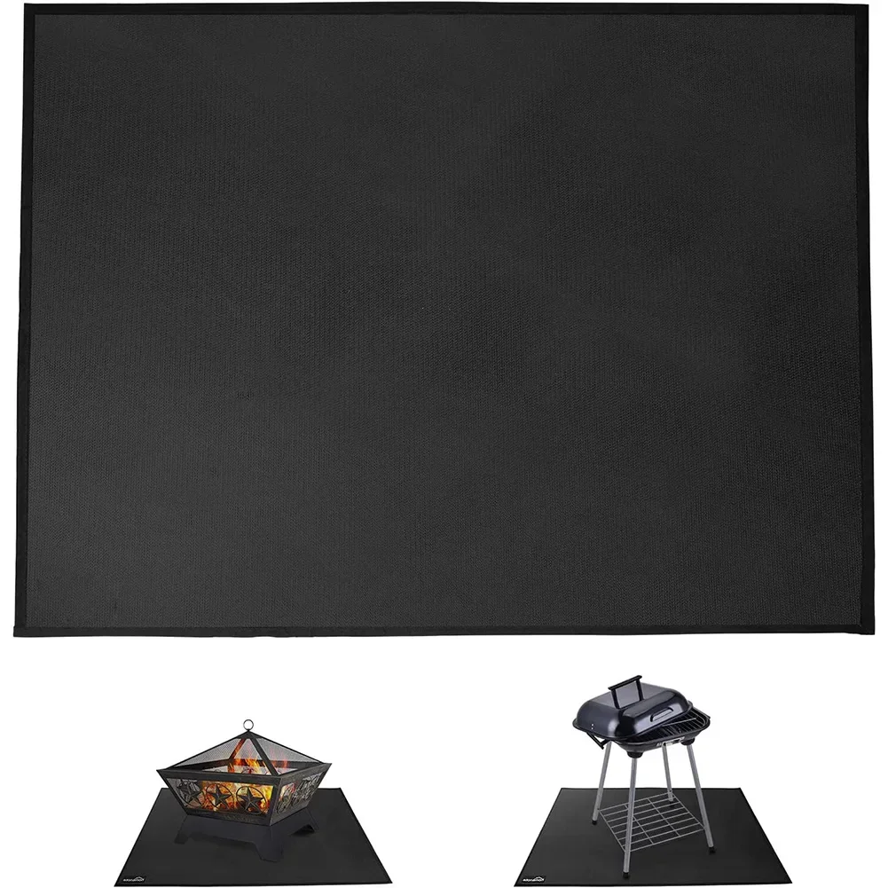 

1Pc BBQ Grill Mat Oil-Resistant Grill Mat Fireproof Waterproof Heat-Resistant Grease Proof For Patio Table Grill Protection