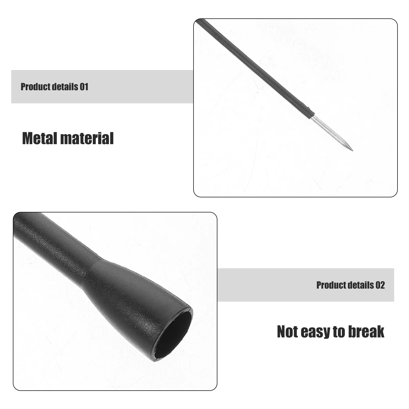 2Pcs Multimeter Probes 2Mm Sharp Piercing Needle for Car Repair Electrical Work Nondestructive Insulation Piercing Test Leads