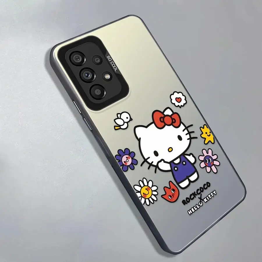 حافظة لهاتف سامسونج جالاكسي A14 A22 A25 A32 A23 A16 A34 A15 A12 A24 A13 مرحبا كيتي مضحك الموضة