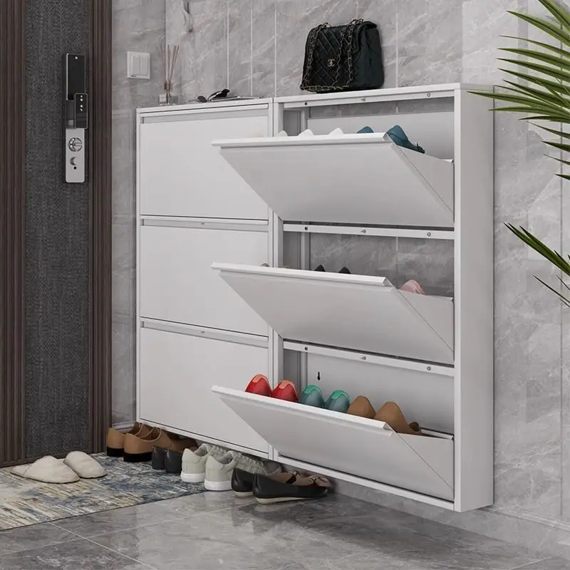 

shoeentrance shoe cabinet storage cabinet integrated against the wall multi-layer narrow ultra-thin