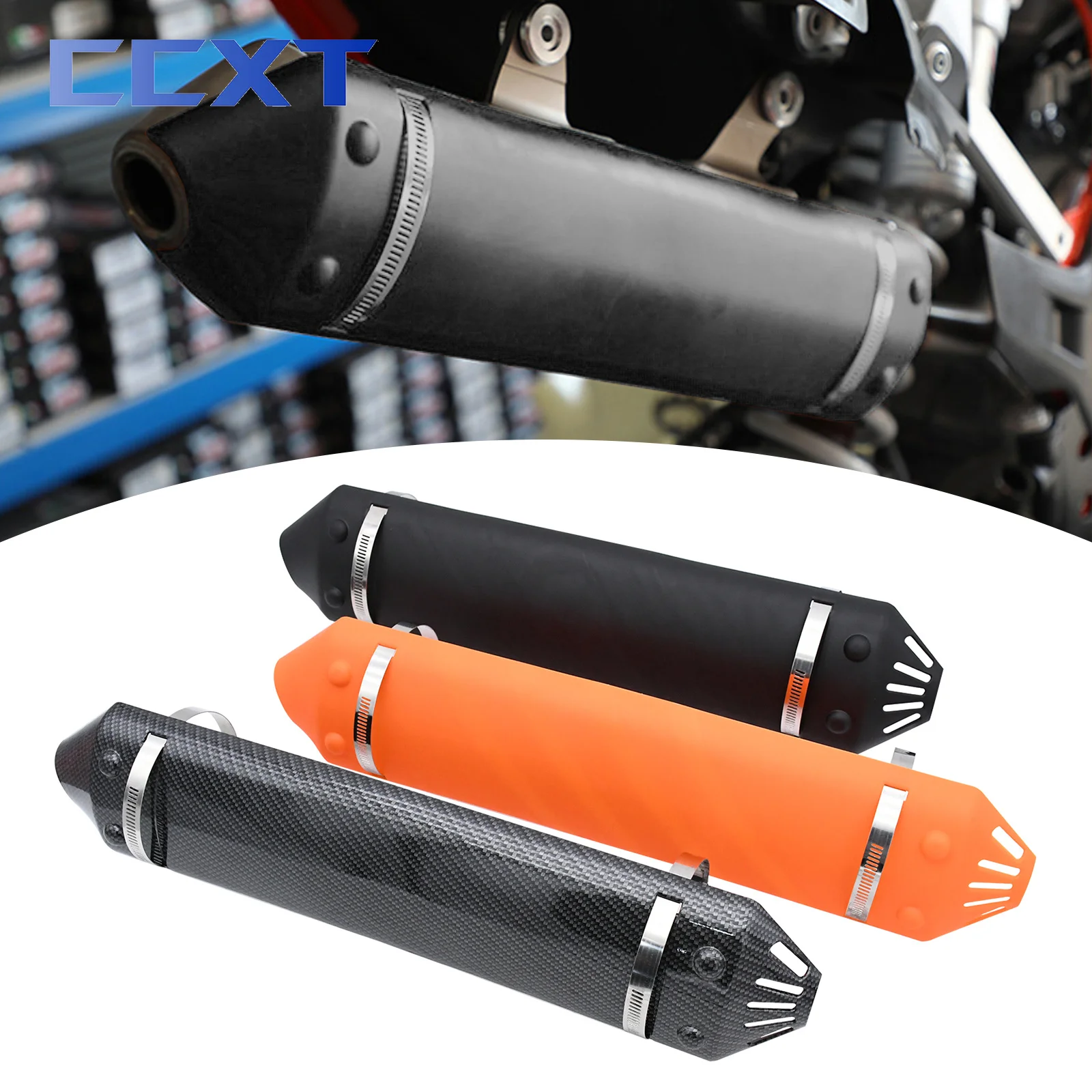 

Motorcycle Muffler Exhaust Pipe Shield Protector Guard For KTM XC300 XC250 XCW300 XCW250 EXC300 EXC250 TPI 2020-2023 Universal