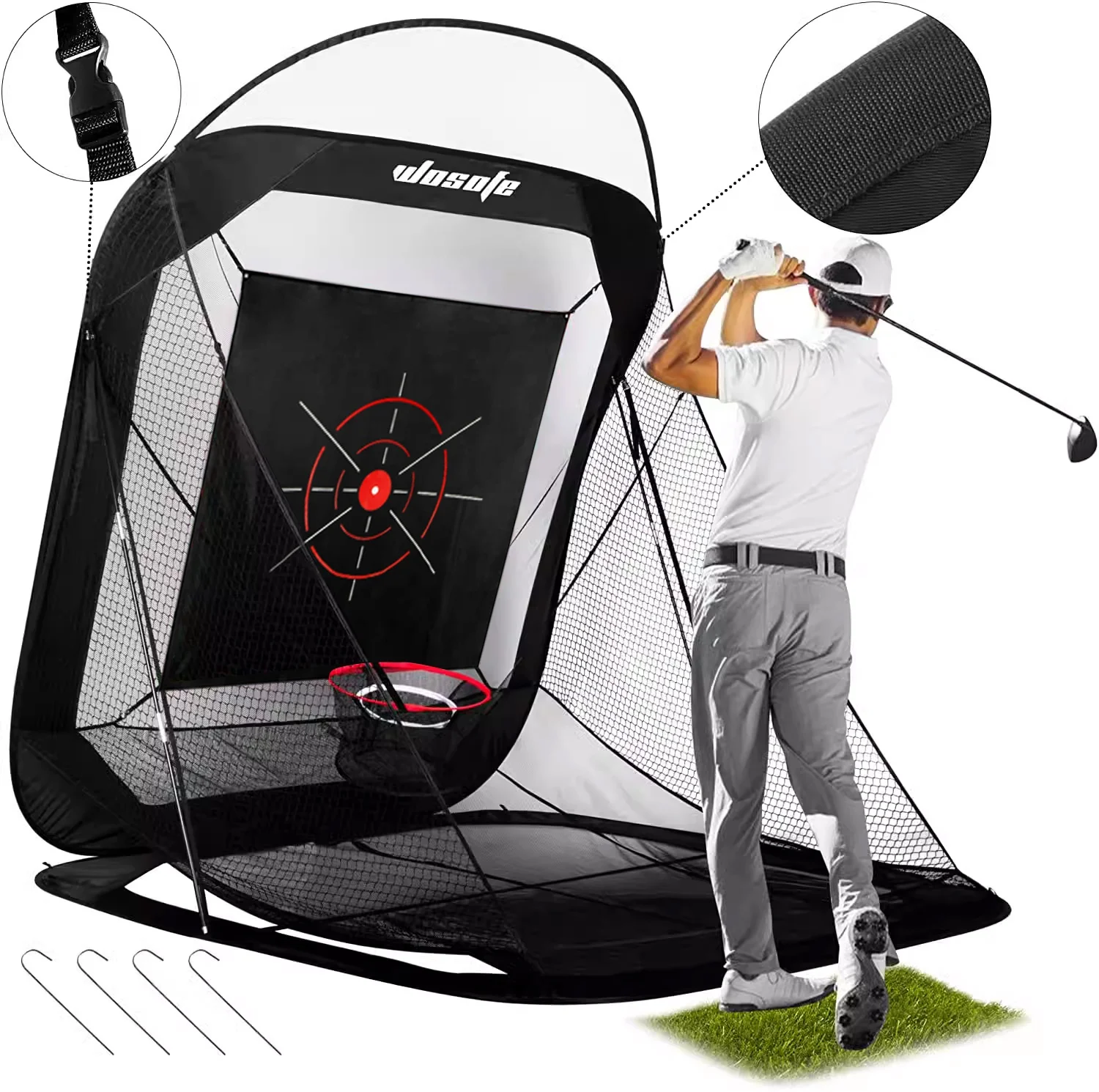 

Portable Indoor Outdoor Personal Golf Practice Net Nylon Driving Range Golf Swing Chipping Net GolfTraining Aids