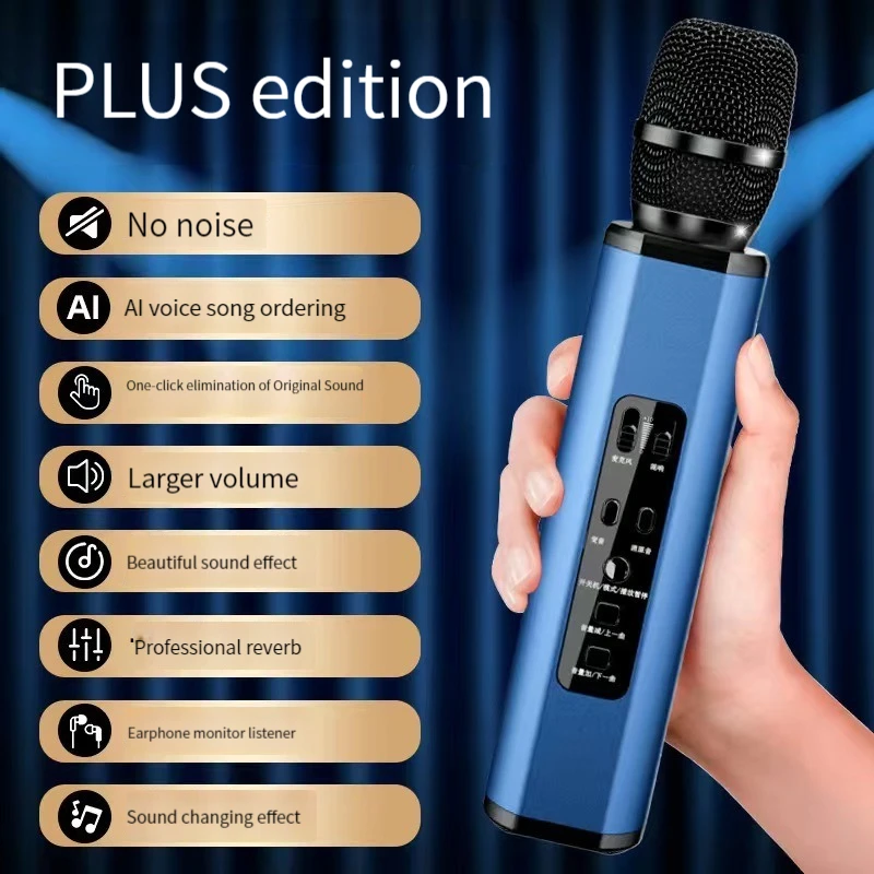 Karaoke Machine for Adults Kids Wireless Bluetooth Handheld Microphone Audio Speaker All-in-one Machine