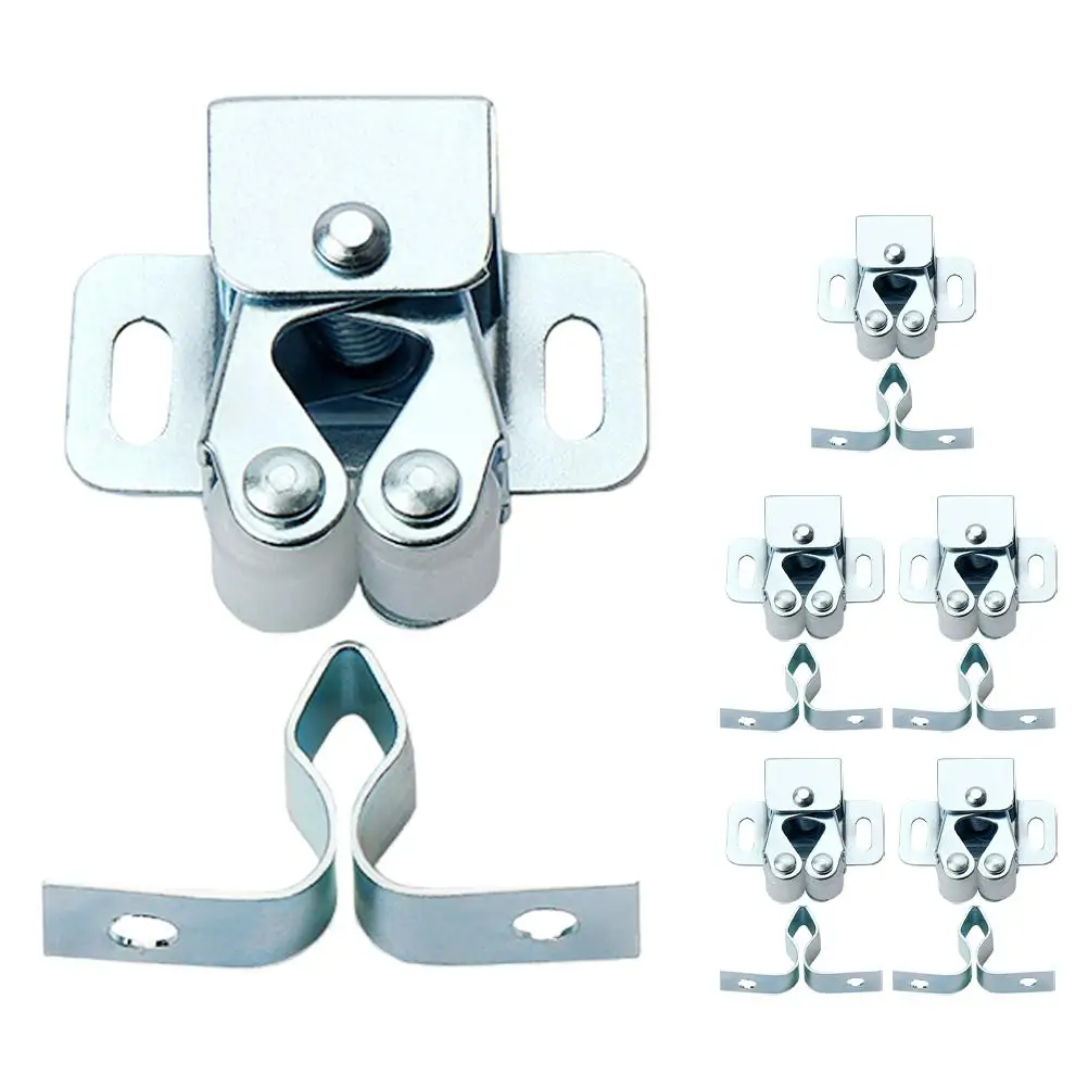 

6pcs Nickel Cabinet Door Ball Spring Latches for Cupboards Wardrobe Closet Furniture Metal Beads Catches Hardware