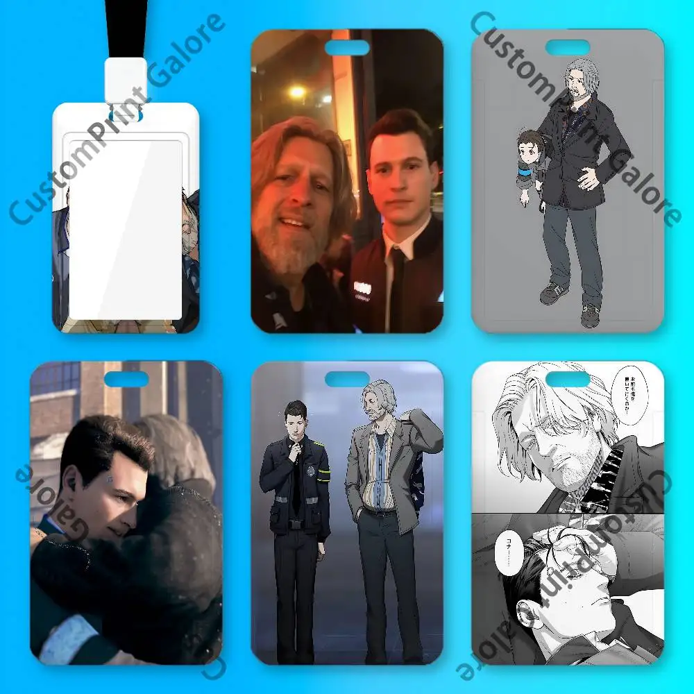 

Hankcon Hank Connor D-Detroit Clear PVC Card Holder for Idol Photocards,Meal Campus Cards Display Keychain Pendant