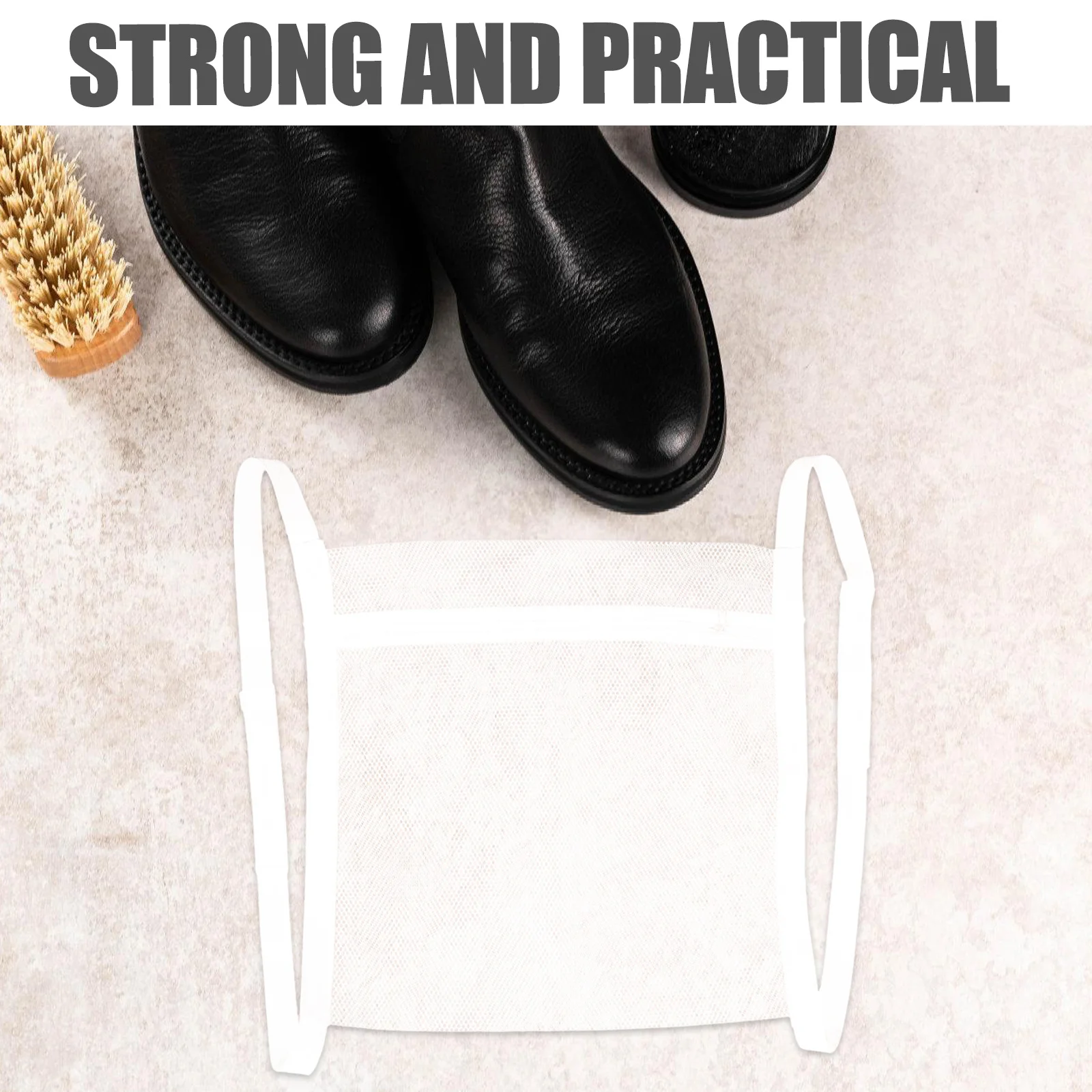 

Sneakers Wash Bag Large Honeycomb Mesh Quick Dry Zipper Elastic Strap Shoe Protection Laundry Washing Storage Bag