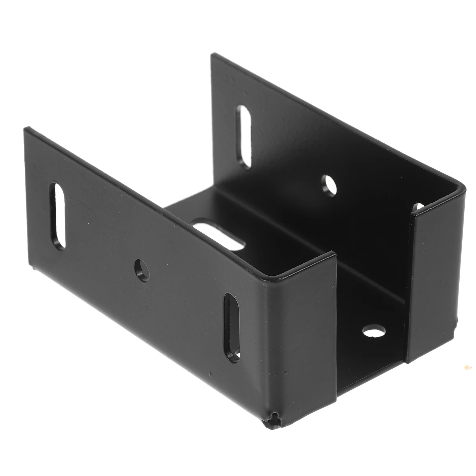

1pcs Fence Post Connection Bracket Black Hardware Deck Railing Anchor Sturdy Steel Durable Reliable Installation Fence Mounting