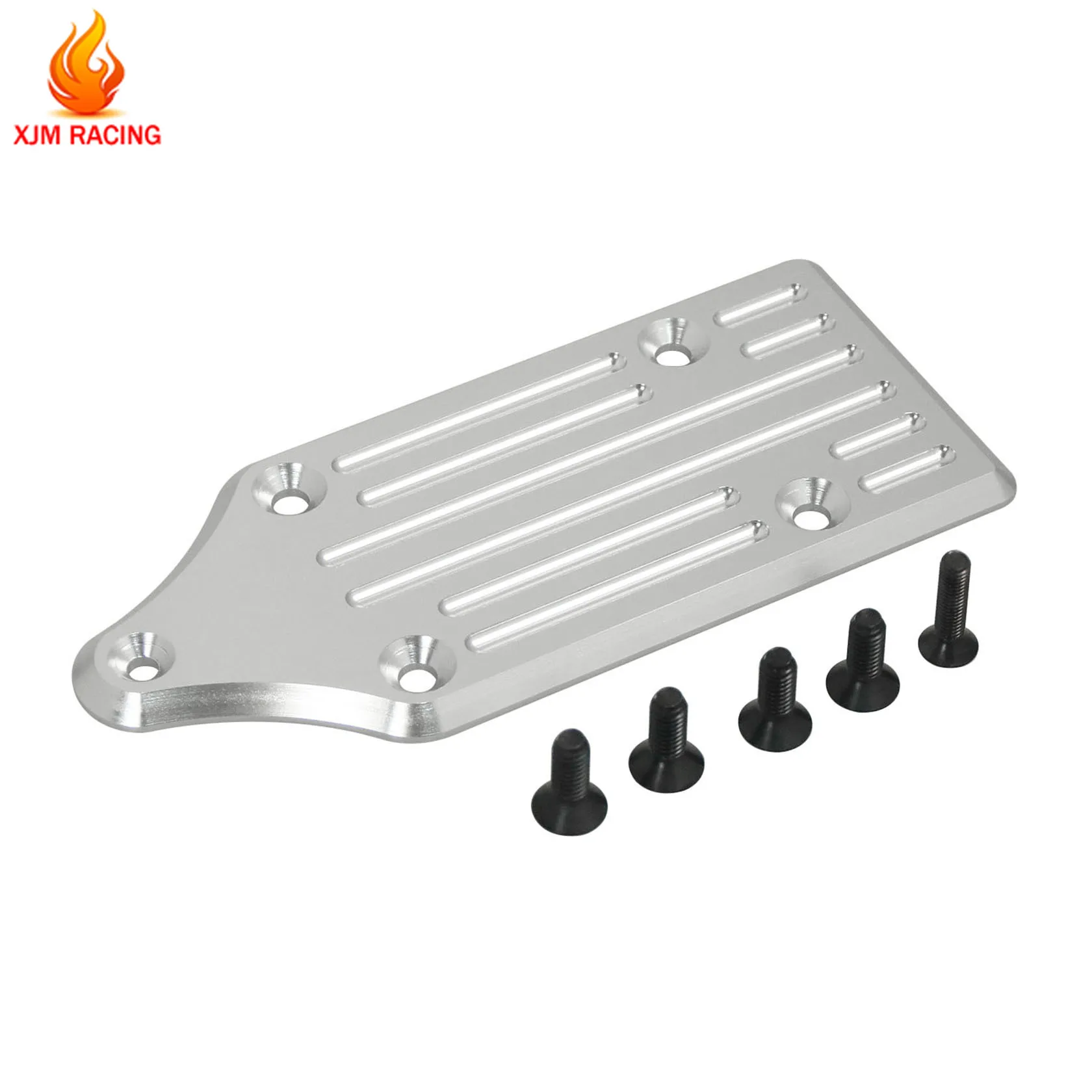 โลหะด้านหน้าลื่นไถลด้านหลังแผ่นแชสซี Proteciton สำหรับ1/5 Losi 5ive T Rofun Rovan LT KM X2 Mobil Rc อะไหล่