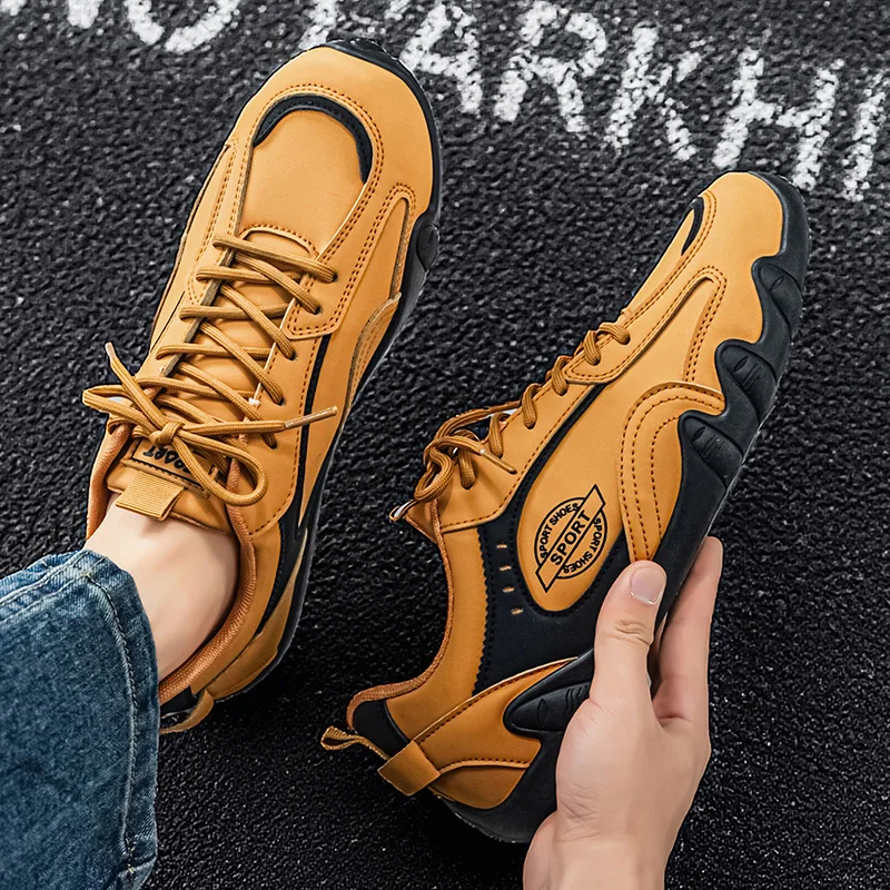 

Men's Large Size Short Boots Fashionable Lightweight Comfortable Casual Walking Shoes Breathable Tennis Outdoor Driving Shoes