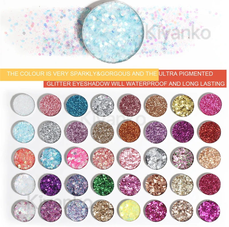 40 Color Eyeshadow Tray Color Artist Glitter Glitter Matte Pigment Powder Pressed Eyeshadow Makeup Set Rare Beauty Cosmetics