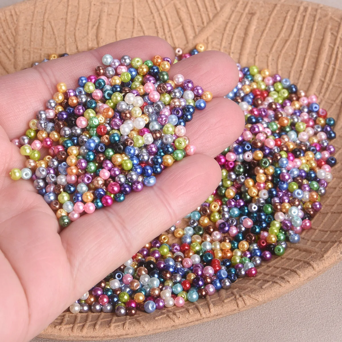 

1000pcs Round 3mm Mixed Colors Artificial Pearl Opaque Glass Loose Beads Wholesale Lot For Jewelry Making DIY Crafts Findings