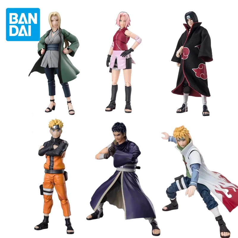 

Bandai Original NARUTO Anime Figure S.H.Figuarts Tsunade Uchiha Sasuke Uchiha Obito Action Figure Toys for Kids Gift Model