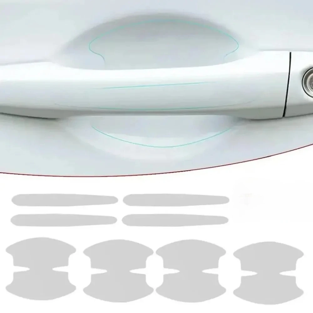 

​​8Pcs TPU Car Door Bowl Anti-scratch Sticker - Clear Handle Protection Film​​