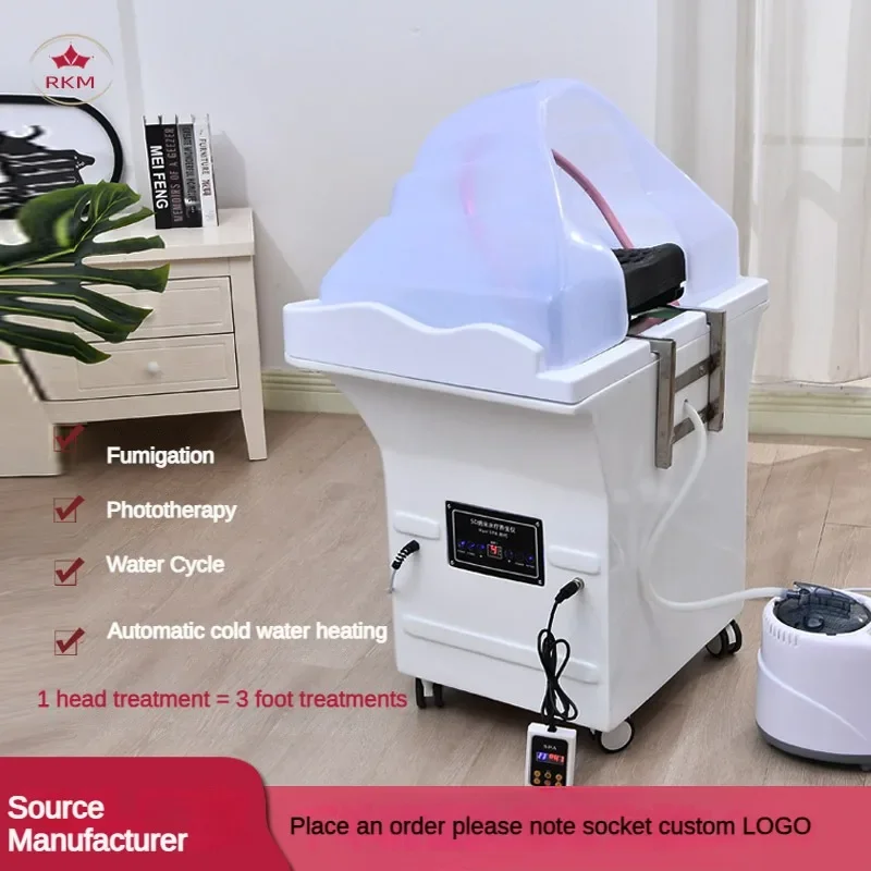 

hydrotherapy Fumigated water circulation light therapy meridians massage head Maintenance Head massage basin massage table