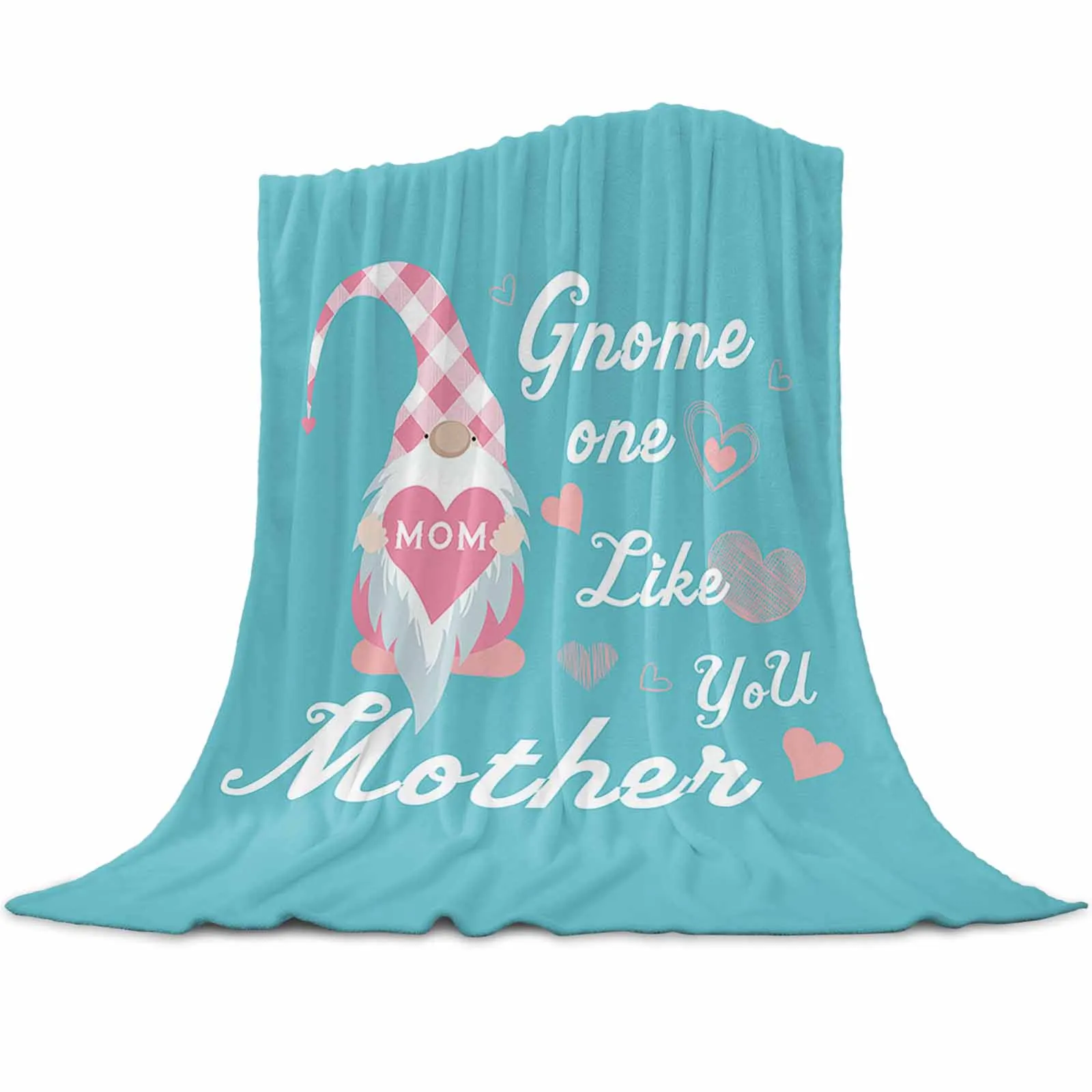 

Turquoise Background Mother's Day Throws Blankets for Sofa Bed Soft Plush Warm Sofa Throw Blanket Holiday Gifts