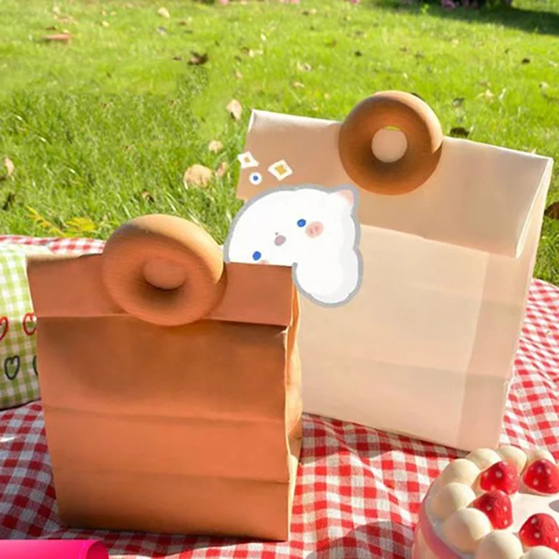 Wooden Sealer Snack Fresh Food Storage Bag Clips Kitchen Tool Accessories Donut Shape Sealing Clamp Kitchen Food Clips