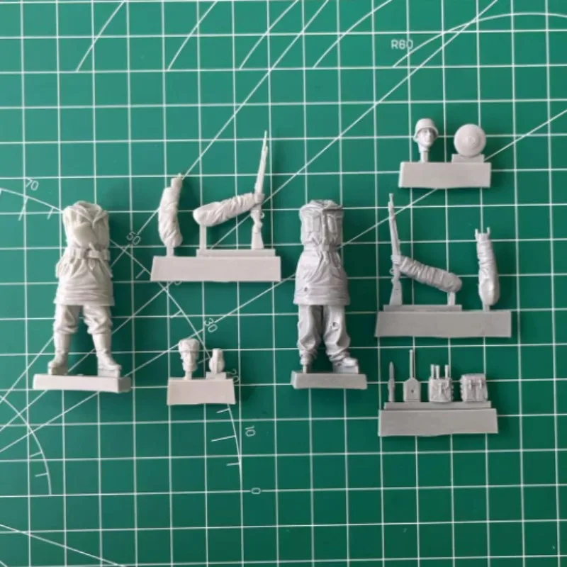 Kit d'assemblage de figurines en résine à l'échelle 1/35, ensemble de soldats, hiver, passe-temps militaire pour 2 personnes, Miniature non assemblée et non peinte