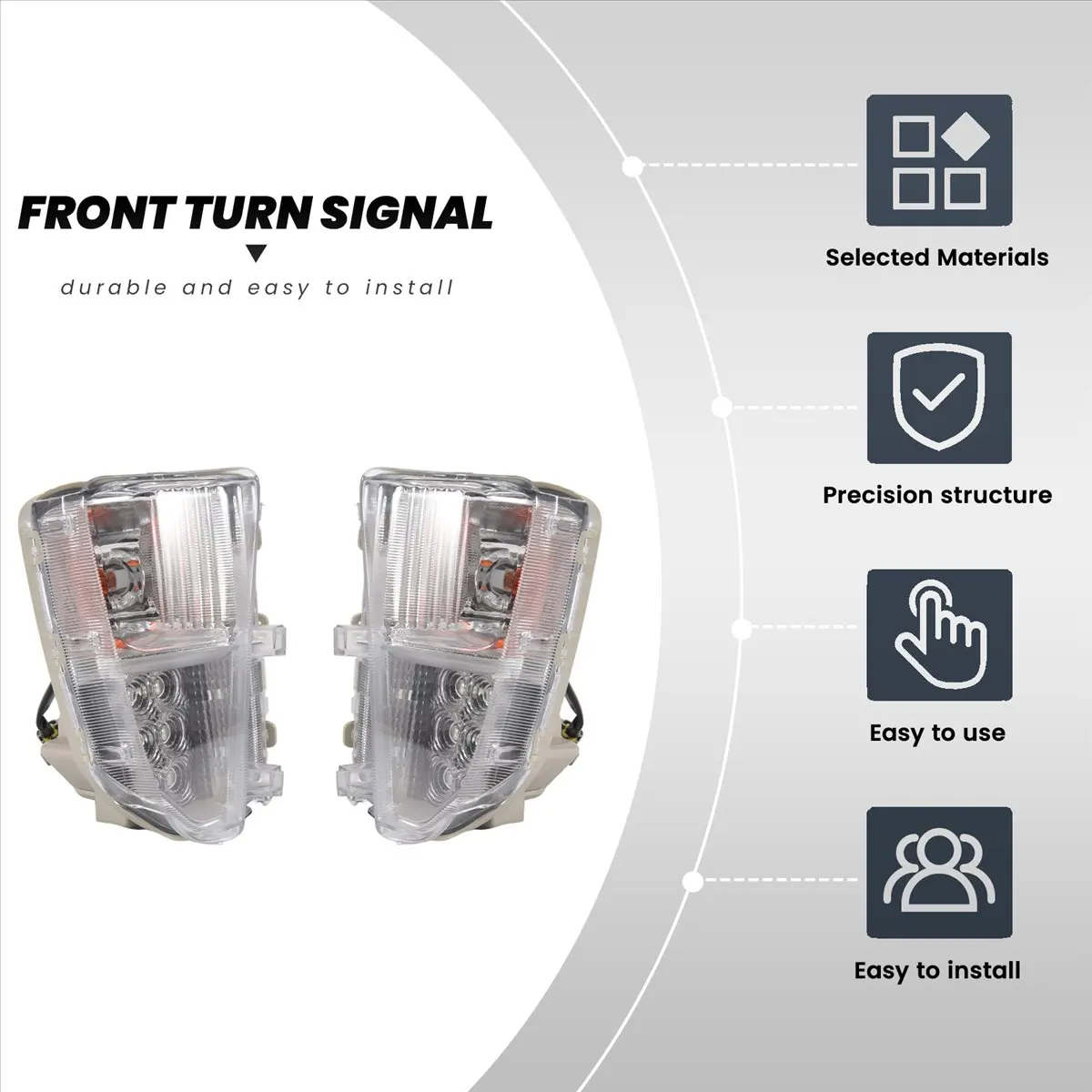 #04G (Transparent)LED Front Turn Signal Lamp DRL for 2012-2015 Toyota Prius Facelift,Automotive Parts & Accessories